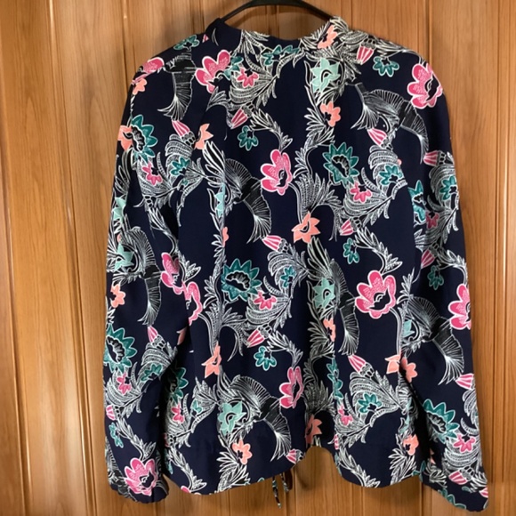 Banana Republic Front Zip Floral Women’s Jacket Size XL - Picture 10 of 13